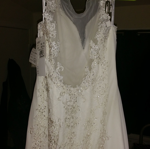 David's Bridal Wedding Gown w/ accessories - Picture 7 of 15